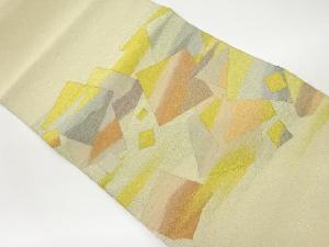 綴れ色紙に霞模様織出し名古屋帯